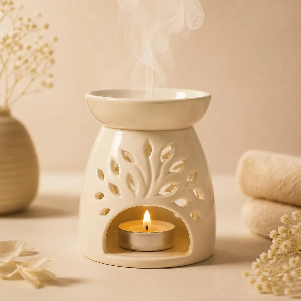 Cream Ceramic Aroma Diffuser - Main View