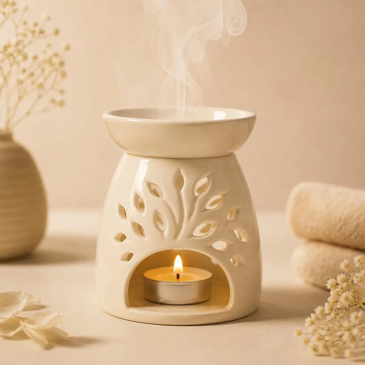 Cream Ceramic Aroma Diffuser - Main View